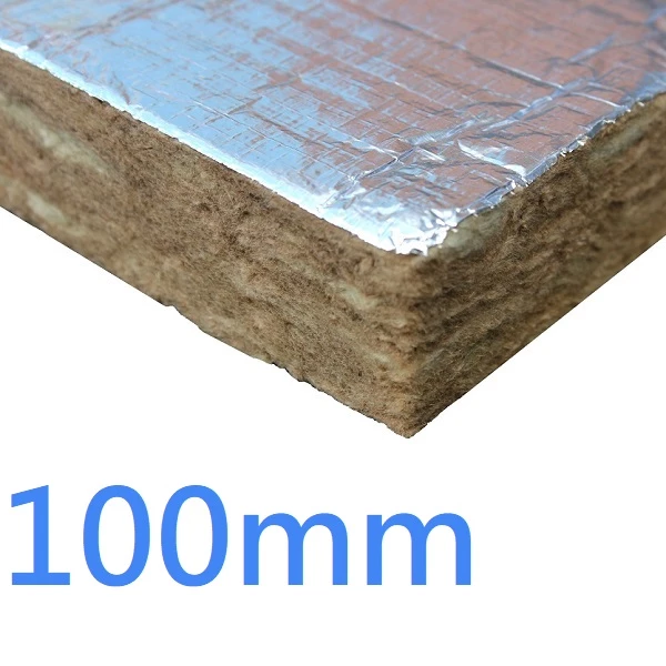 100mm FOIL FACED RS45 Knauf Rock Mineral Wool Building Slab - 45kg density