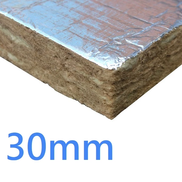 30mm FOIL FACED RS45 Knauf Rock Mineral Wool Building Slab - 45kg density
