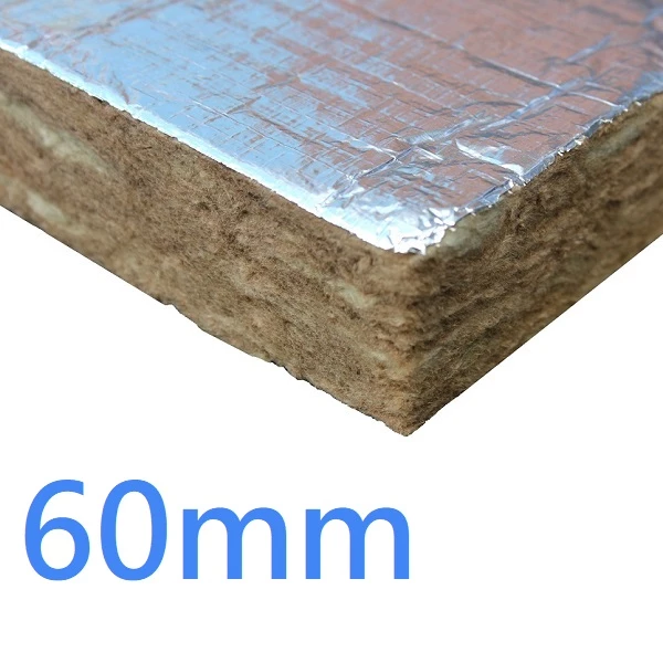 60mm FOIL FACED RS45 Knauf Rock Mineral Wool Building Slab - 45kg density