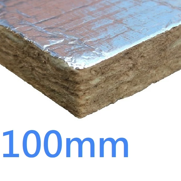 100mm FOIL FACED BOTH SIDES RS45 Knauf Rock Mineral Wool Building Slab - 45kg density