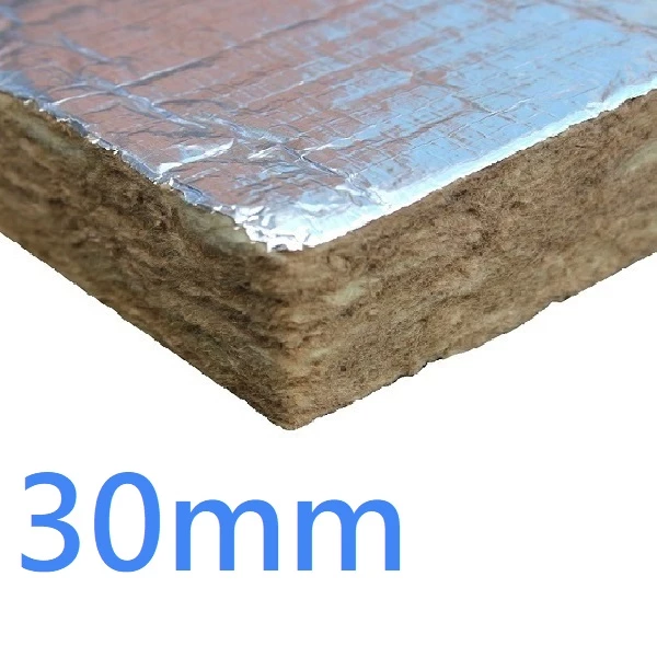 30mm FOIL FACED BOTH SIDES RS45 Knauf Rock Mineral Wool Building Slab - 45kg density