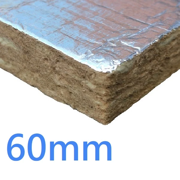 60mm FOIL FACED RS60 Knauf Rock Mineral Wool Building Slab - 60kg density