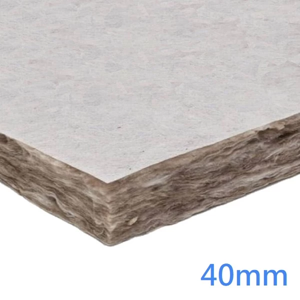 40mm Rocksilk RS45 White Tissue Faced Two Sides Slab (pack of 12)