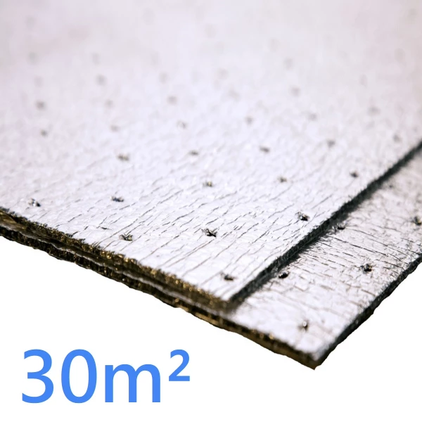 3mm Low-E Micro-E PERF Thinnest Flexible Foil Perforated Insulation Breathable 30m2 roll coverage