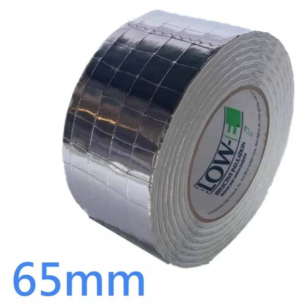 Low-E Seam Tape 65mm Scrimmed Foil 45m Super Strong Insulation Tape