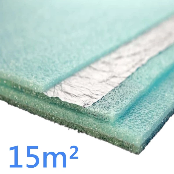 Low-E SlabShield Reflective Foil Insulation Under Concrete Slabs VCL 15m2 roll coverage