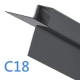 Cedral Click System - External Corner Window Profile - 3m - Slate Grey C18