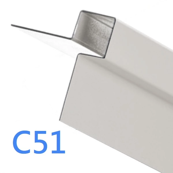 Cedral Click System - External Corner Window Profile - 3m - Silver Grey C51
