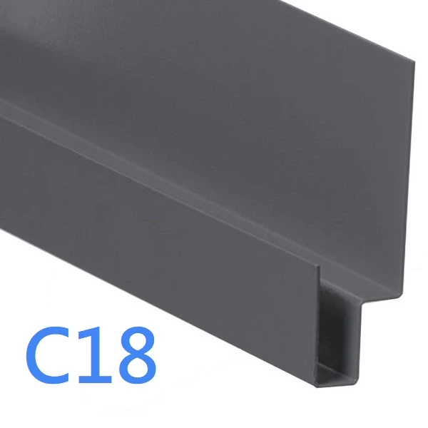 Cedral Click System - Window Door Reveals - Lintel Profile - 3m - Slate Grey C18
