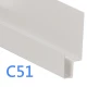 Cedral Click System - Window Door Reveals - Lintel Profile - 3m - Silver Grey C51