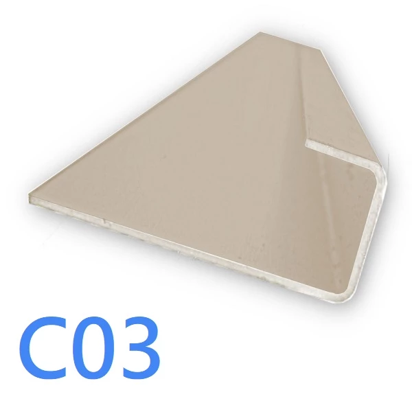 Connection Profile - Cedral Lap and Click - Window Reveal or Soffit - 3m - Grey Brown C03