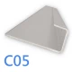 Connection Profile - Cedral Lap and Click - Window Reveal or Soffit - 3m - Grey C05
