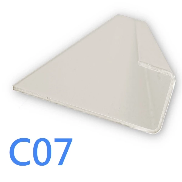 Connection Profile - Cedral Lap and Click - Window Reveal or Soffit - 3m - Cream White C07