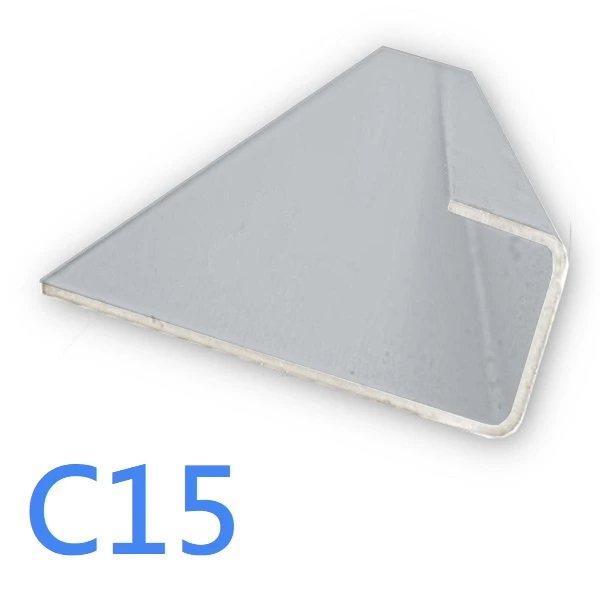 Connection Profile - Cedral Lap and Click - Window Reveal or Soffit - 3m - Dark Grey C15
