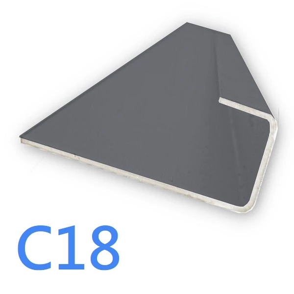 Connection Profile - Cedral Lap and Click - Window Reveal or Soffit - 3m - Slate Grey C18