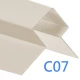 External Corner Window Reveal - Cedral Lap Trim - Asymmetric Profile - 3m - Cream White C07