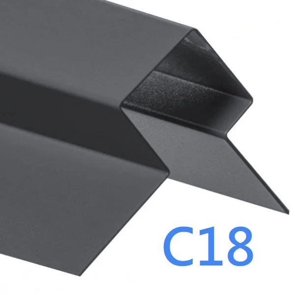 External Corner Window Reveal - Cedral Lap Trim - Asymmetric Profile - 3m - Slate Grey C18