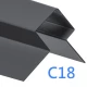 External Corner Window Reveal - Cedral Lap Trim - Asymmetric Profile - 3m - Slate Grey C18