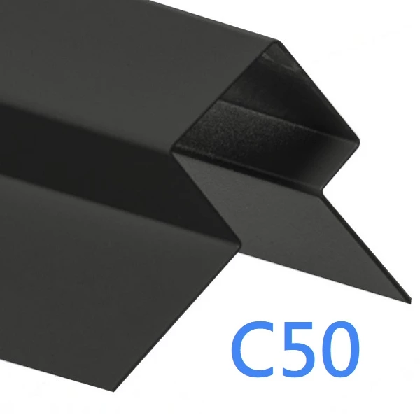 External Corner Window Reveal - Cedral Lap Trim - Asymmetric Profile - 3m - Black C50