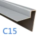 End Profile - Cedral Lap - Cladding Edges Protection - 3m - Dark Grey C15