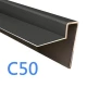 End Profile - Cedral Lap - Cladding Edges Protection - 3m - Black C50