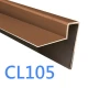 End Profile - Cedral Lap - Cladding Edges Protection - 3m - Dark Oak CL105