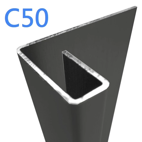 End Profile - Cedral Lap - Cladding Edges Protection - 3m - Black C50