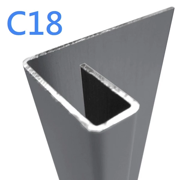 End Profile - Cedral Lap - Cladding Edges Protection - 3m - Slate Grey C18