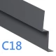 Start Profile - Cedral Lap - Cladding Starter Trim - 3m - Slate Grey C18