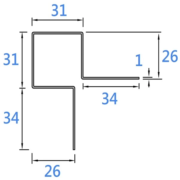 External Corner Trim - Cedral Lap - Symmetric Profile - 3m - Dark Grey C15