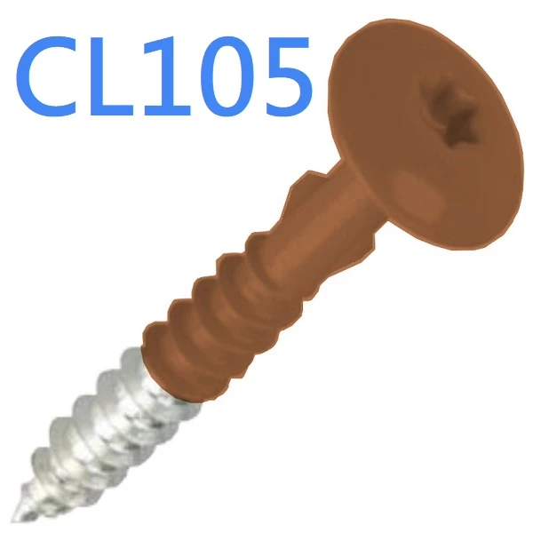 Stainless Steel Colour Coded Head Screws - 100no - Cedral - Dark Oak CL105