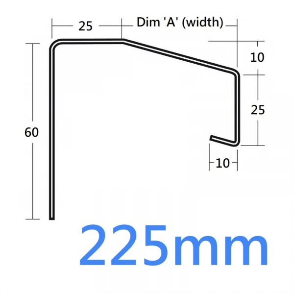 250mm 731 Sill Extension and Undersill Trim Flashing - 2.5m (Full End Caps Pair)