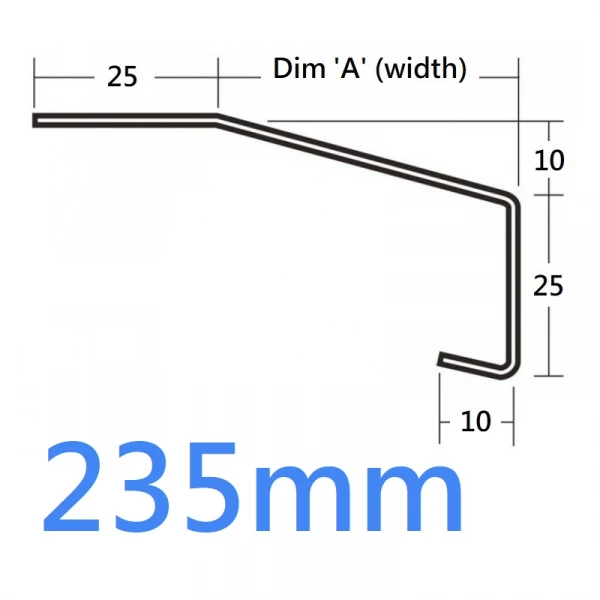 260mm 751 Oversill O'sill Extension Over Trim Sill - 2.5m (Full End Caps Pair)
