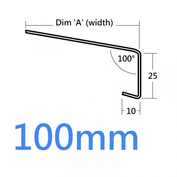 100mm 761 Standard Sill Extension Trim Over-Sill O'sill - 2.5m (Full End Caps Pair)