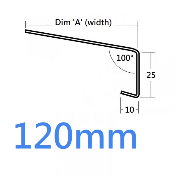 120mm 761 Standard Sill Extension Trim Over-Sill O'sill - 2.5m (Full End Caps Pair)