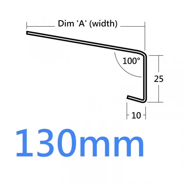130mm 761 Standard Sill Extension Trim Over-Sill O'sill - 2.5m (Full End Caps Pair)