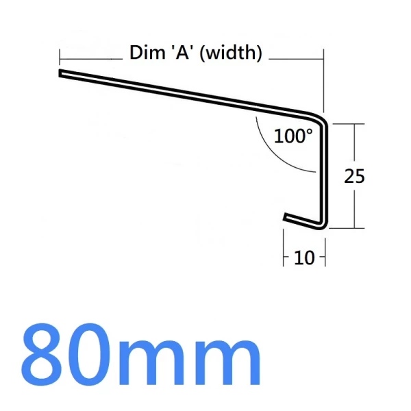 80mm 761 Standard Sill Extension Trim Over-Sill O'sill - 2.5m (Full End Caps Pair)