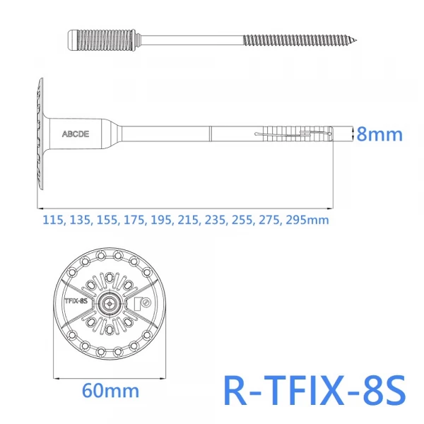 135mm Metal Screw Fixing Rawlplug box of 200 for External Thermal Insulation Composite Systems (ETICS)