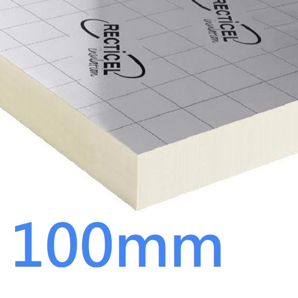 100mm Recticel Eurothane GP PIR Rigid Insulation Board - multiple applications