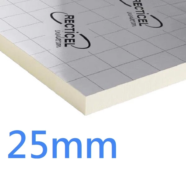 25mm Recticel Eurothane GP PIR Rigid Insulation Board - multiple applications