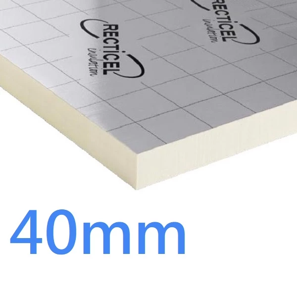 40mm Recticel Eurothane GP PIR Rigid Insulation Board - multiple applications