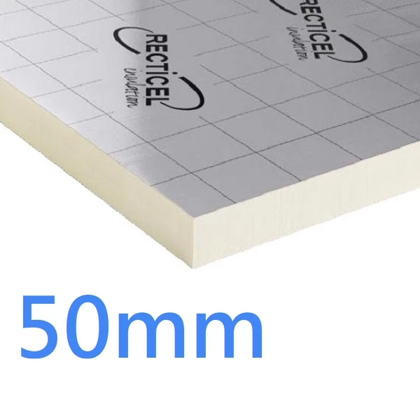 50mm Recticel Eurothane GP PIR Rigid Insulation Board - multiple applications