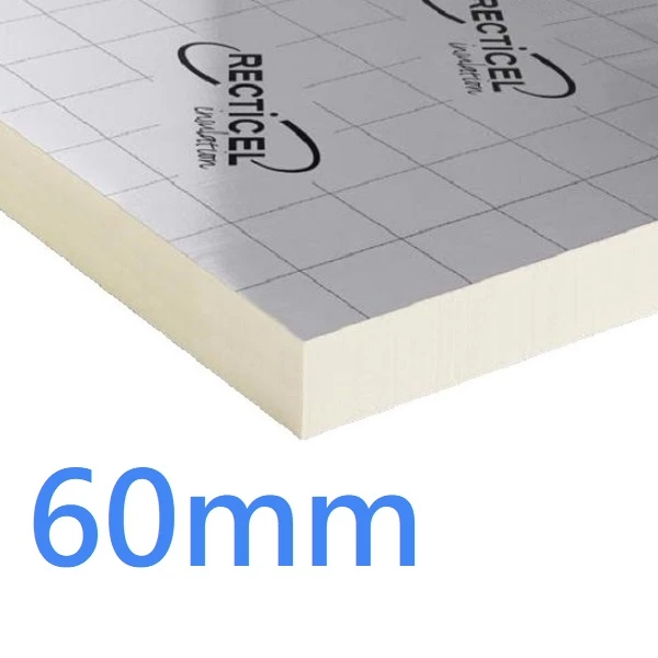 60mm Recticel Eurothane GP PIR Rigid Insulation Board - multiple applications