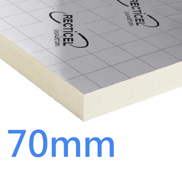 70mm Recticel Eurothane GP PIR Rigid Insulation Board - multiple applications