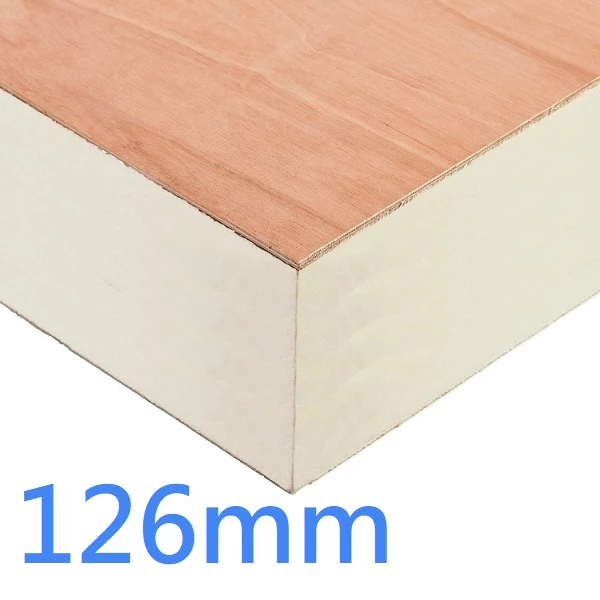 126mm Recticel Plylok PIR Insulation Board Thermal Laminate Plywood Warm Flat Roof