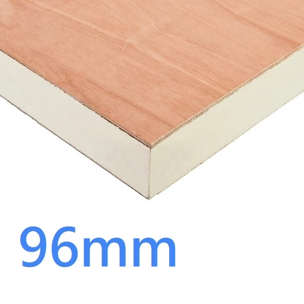 96mm Recticel Plylok PIR Insulation Board Thermal Laminate Plywood Warm Flat Roof