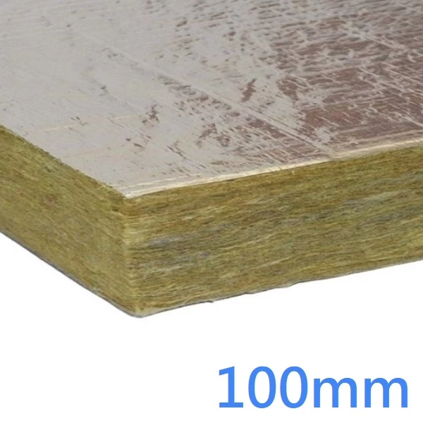 100mm Double Sided Foil Faced Fire Slab Rockwool RW5 (pack of 2)