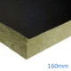 160mm Black Tissue Faced 2 Sides Soffit High Impact Insulation Slab 45kg (Rockwool RWA45)