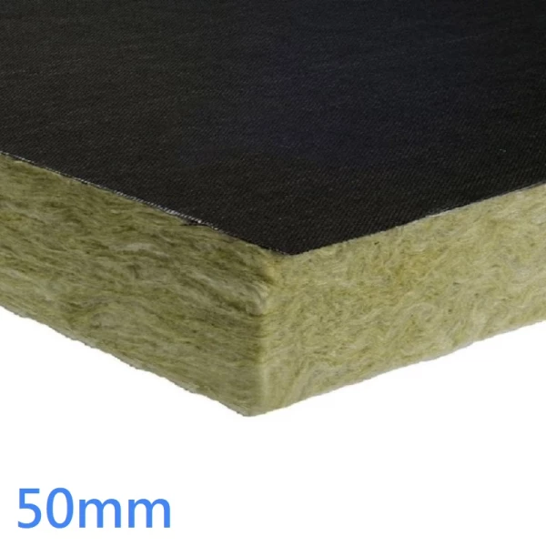 Black Tissue Faced Two Sides Slab 50mm Rockwool RW5 (pack of 4)