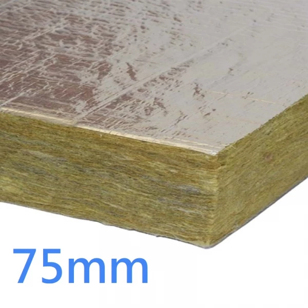 75mm Foil Backed Insulation Slab Rockwool RW3 (4.32m²)